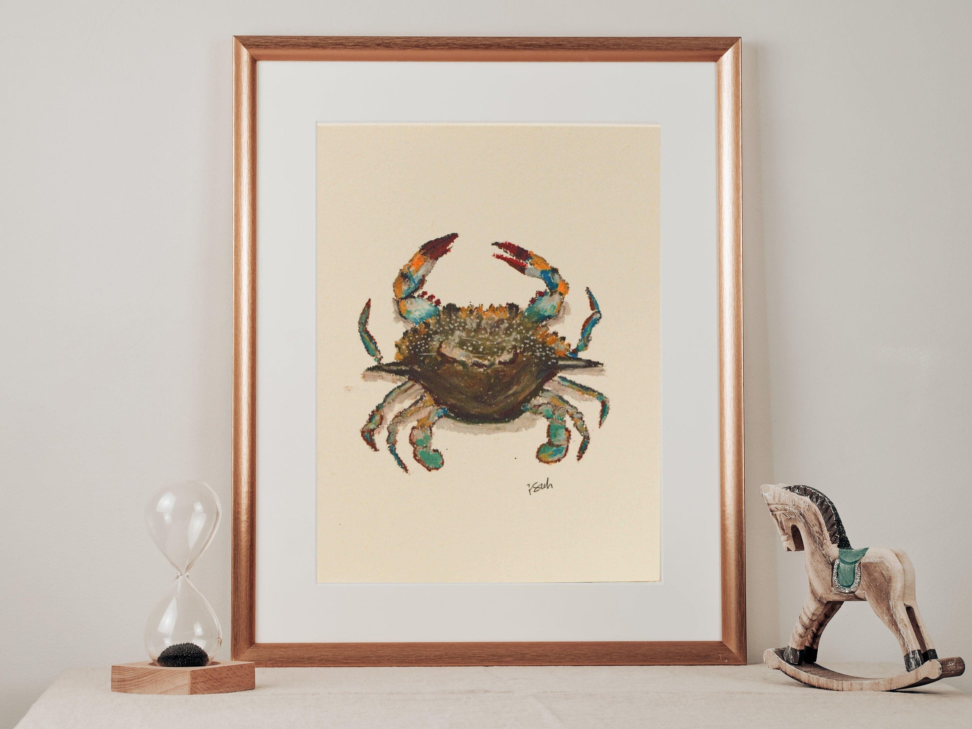 Blue Crab Print - 11x8.5 inch - Starfruit Prints