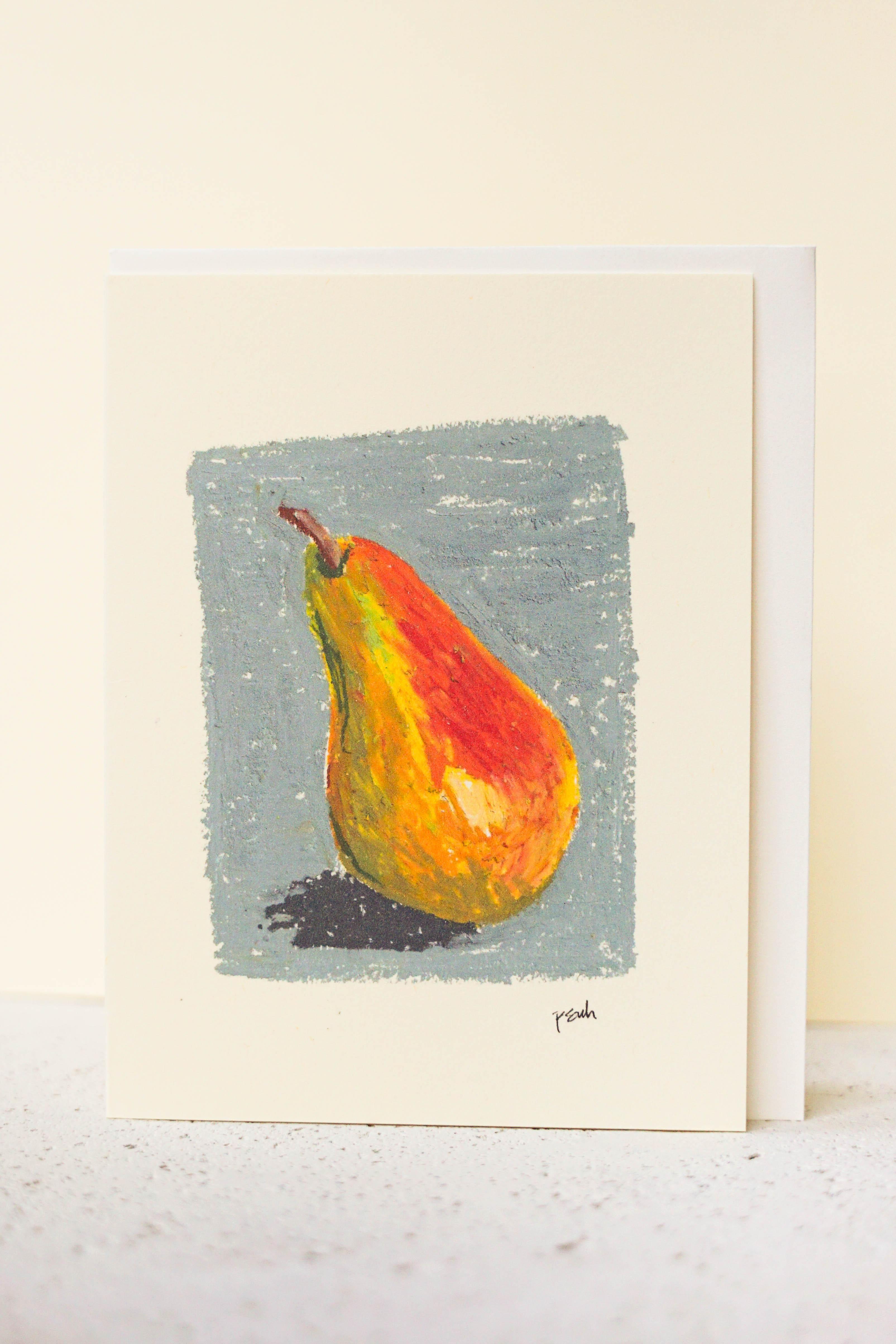 Pear Color Card Pear Card | Pun-Themed Greeting Card | Starfruit Prints